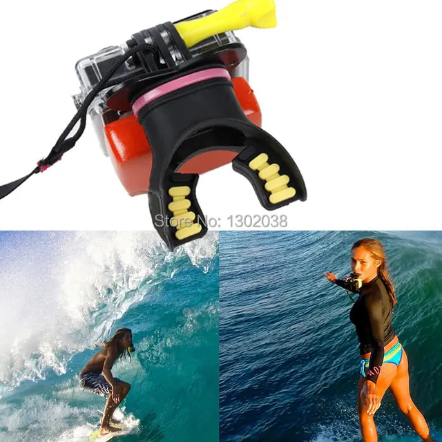 Gopro Accessories Gopro Mouth Mount Adapter+Float+3M For Go Pro Hero 4