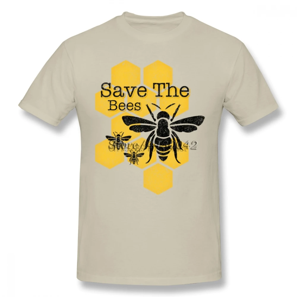 

Save The Bee T-shirt For Men Top Streetwear Cotton Plus Size Drop Shipping