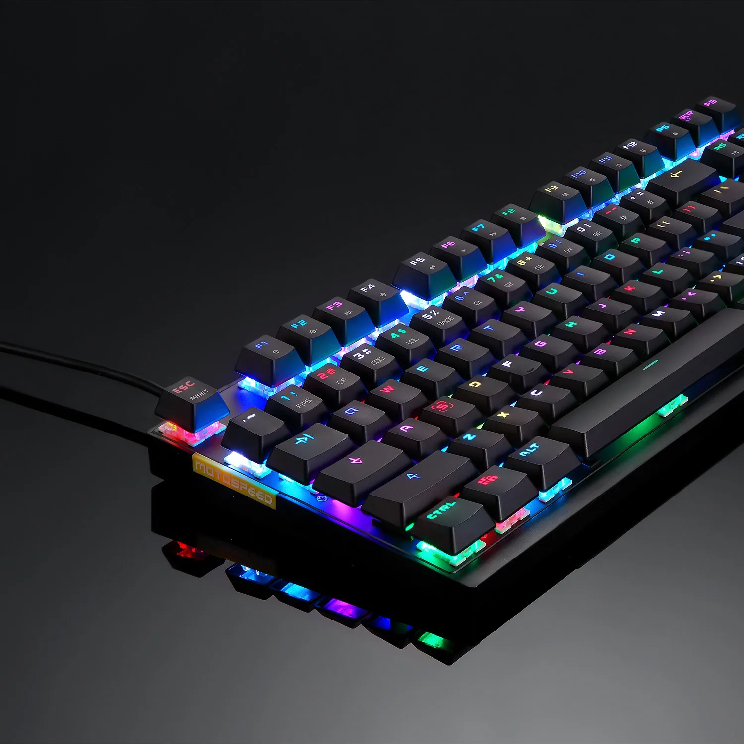 MOTOSPEED K82 профессиональная игровая механическая клавиатура Rgb Led подсветка Usb Проводная 87 клавишная клавиатура для спортивных игр