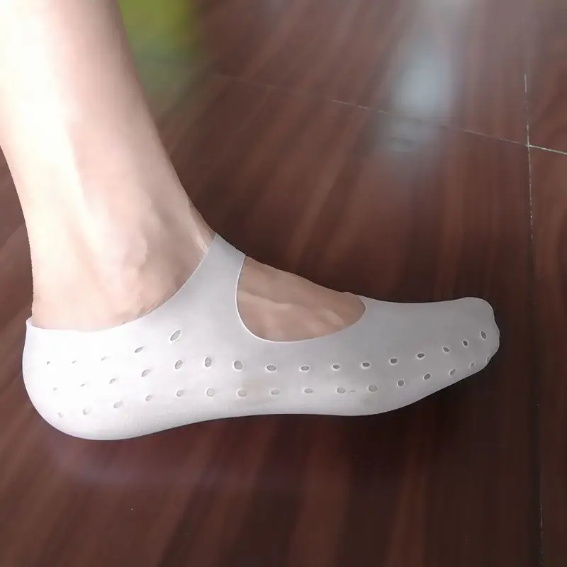 

1 pair Fasciitis Foot Care Protection Tool Full Length Silicone Gel Socks Cracked Plantar Breathable Yoga Foot Sock