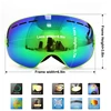 COPOZZ Ski Goggles with Box Case Ski Mask UV400 Anti-fog Snow Goggles Big Spherical Skiing Snowboarding for Women Men 4