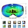 COPOZZ lunettes de Ski avec coffret masque de Ski UV400 Anti-buée neige lunettes grand sphérique Ski snowboard pour femmes hommes ► Photo 3/6