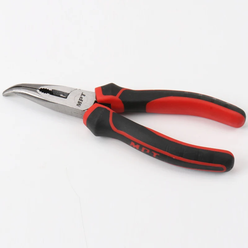 

Bent nose pliers Polishing finish Multi-function Curved Nose Pliers Household Safety Nail Pliers Puller Hand tool Black Handle