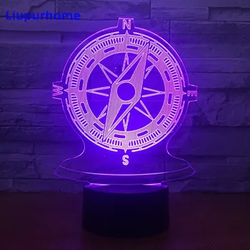 

Smart home 3d color changing table lamp night light creative chrismas gift