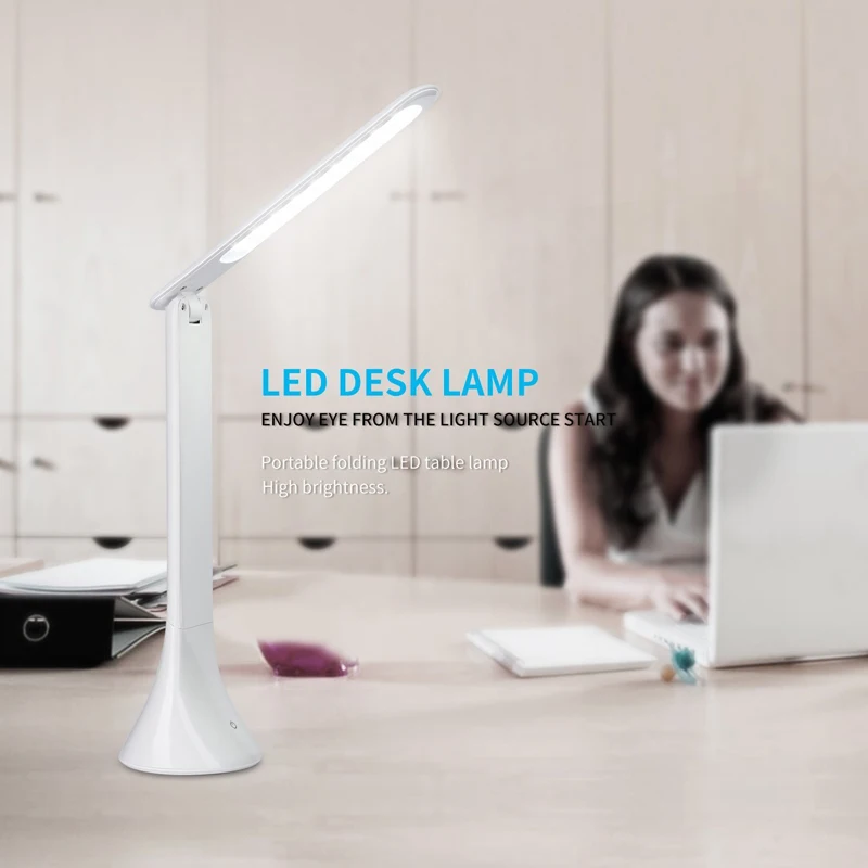 

LED COB Desk Lamp Portable Eye-care 3-level Dimmer Suitable for Reading Night Light Touch-sensitive Built-in Rechargeable