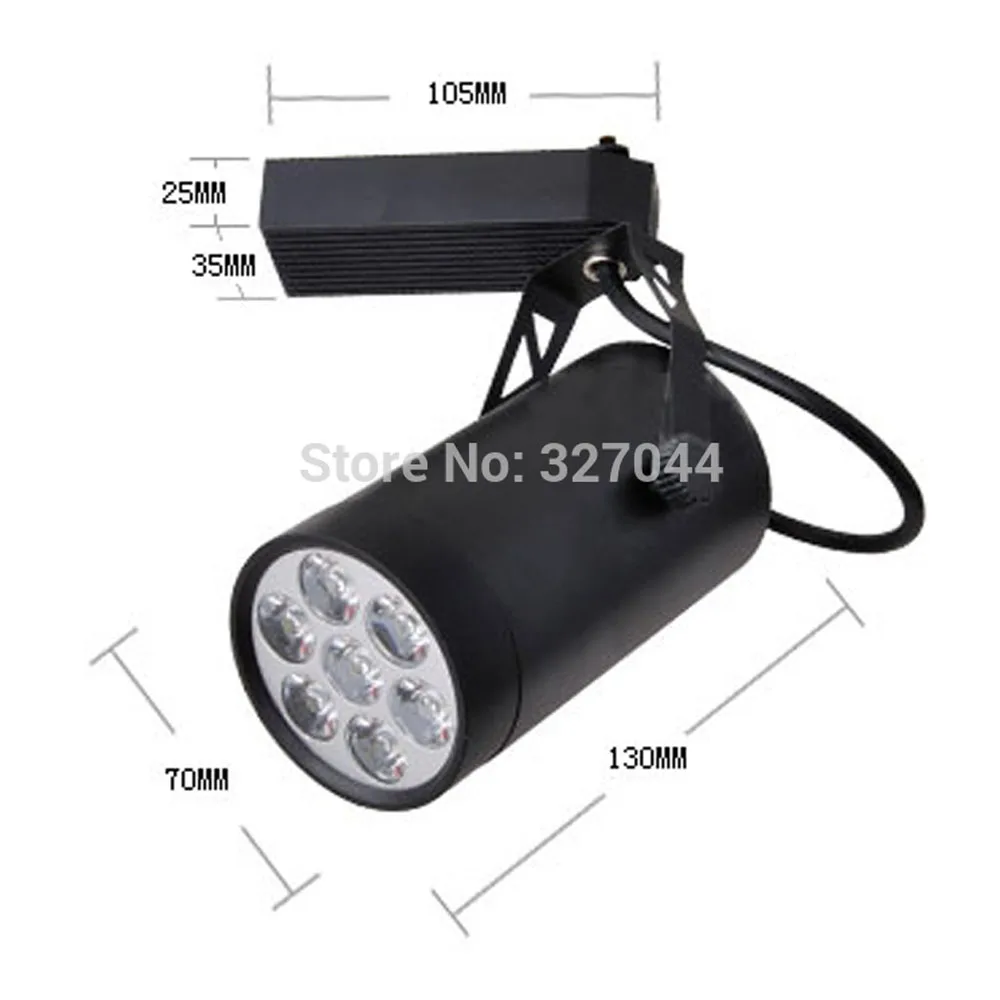 

10pcs 6500k 4300k 85V-AC265V blue 7X3w 21W led track lighting white black shell rail light for clothes shop