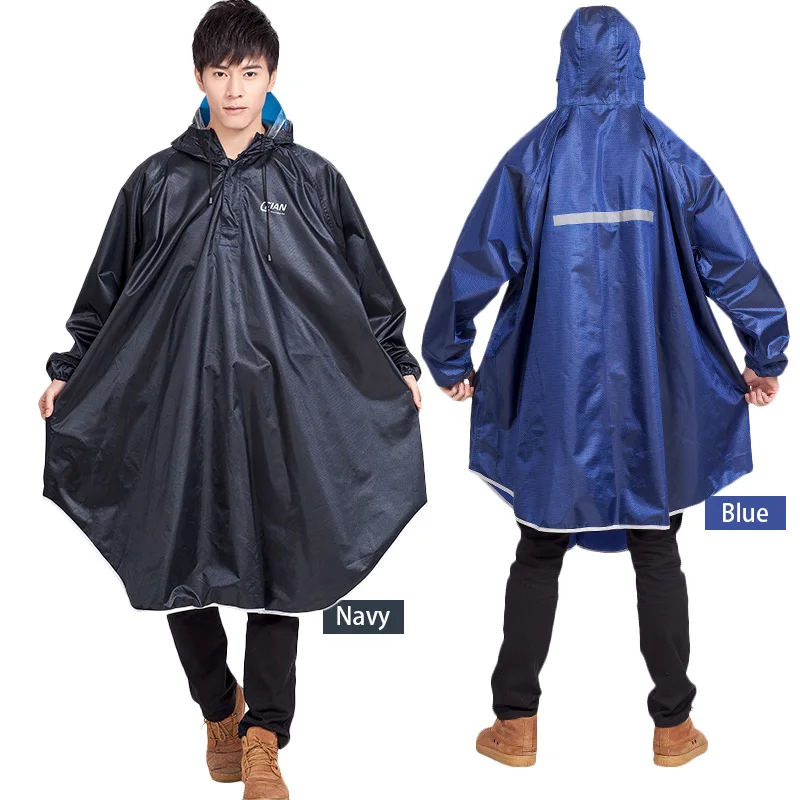 

QIAN Impermeable Men/Women Bicycle Raincoat Waterproof Sleeve Cycling Rain Poncho Thicker Transparent Hooded Rain Gear Rain Coat