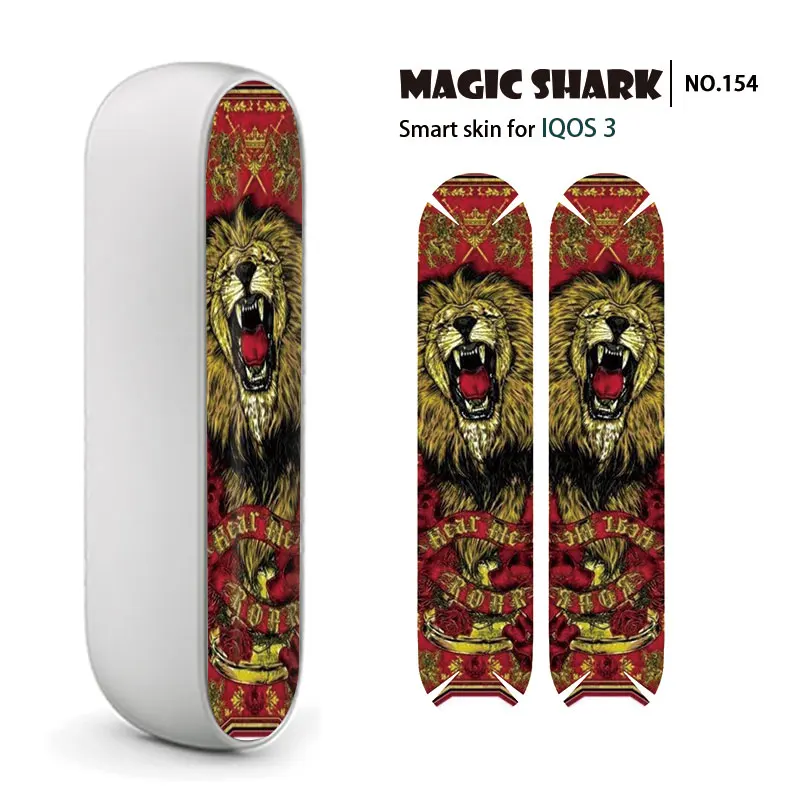 Волшебная Акула волк Лев Олень Дракон E наклейка на сигарету чехол КРЫШКА ДЛЯ IQOS 3