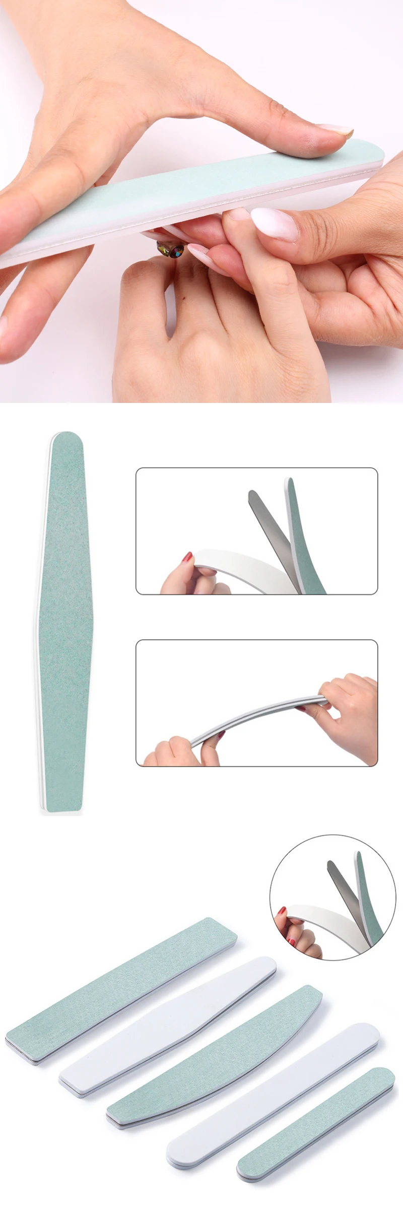 1 упаковка двухсторонняя сменная полоска для ногтей шлифовальная полоска из нержавеющей стали инструменты для полировки ногтей инструмент для удаления кутикулы