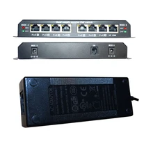 8 портов неуправляемый 10/100 переключатель питания по сети Ethernet для 802.3af/24 Вольт устройства с 24v120w Блок питания: POES-8-7-24v120w
