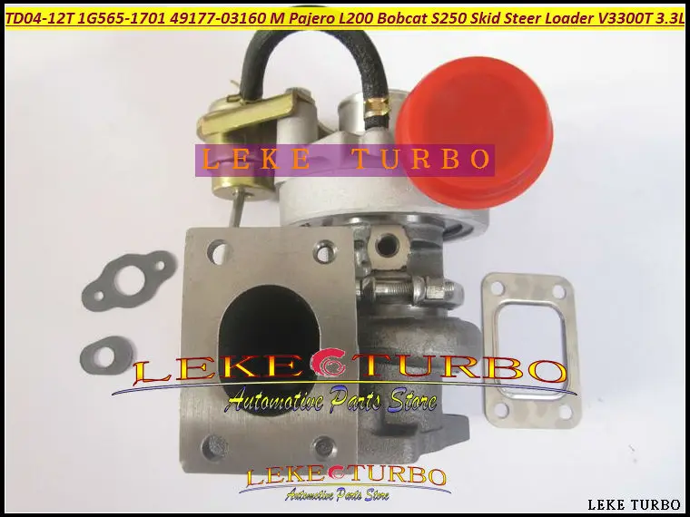 TD04-12T 49177-03160 1G565-1701 Turbo Turbocharger For Mitsubishi Pajero L200 Bobcat S250 Skid Steer Loader Kubota V3300-T 3.3L (2)