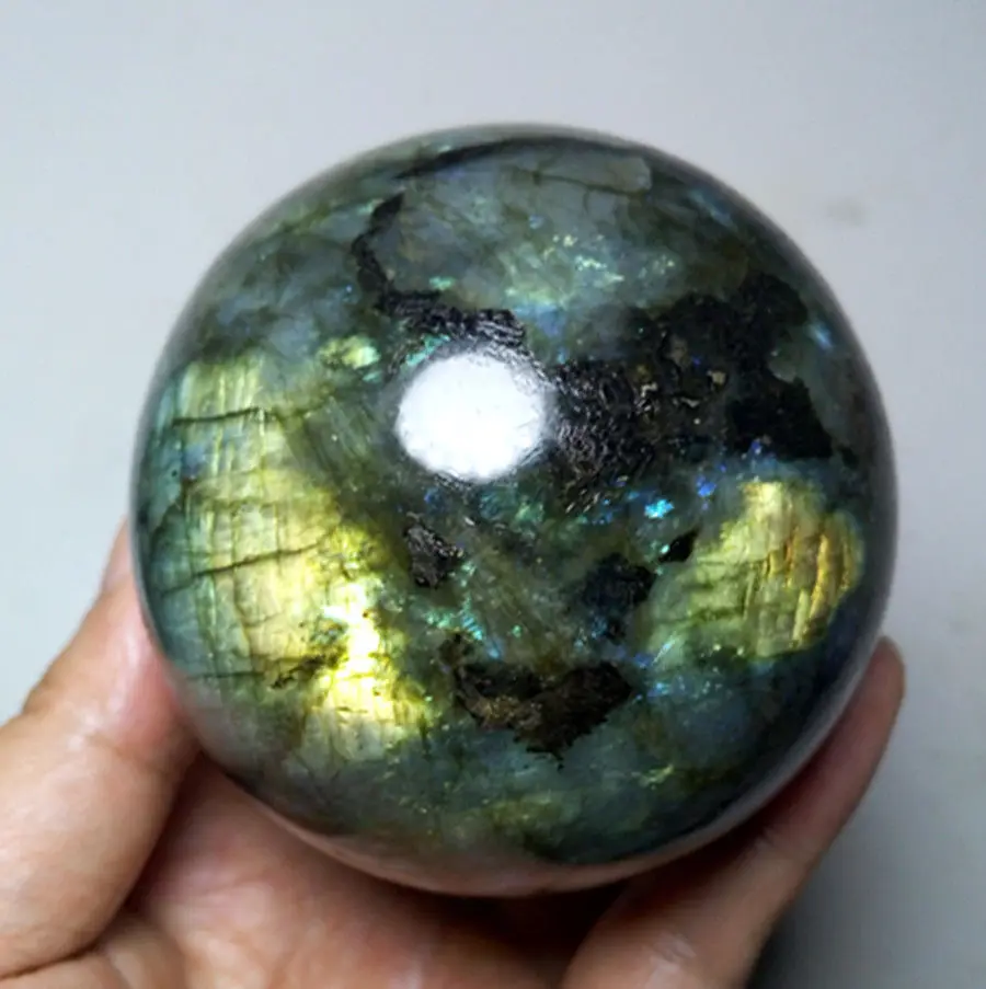 

WW 05697 Natural Labradorite Crystal Sphere Ball Madagascar