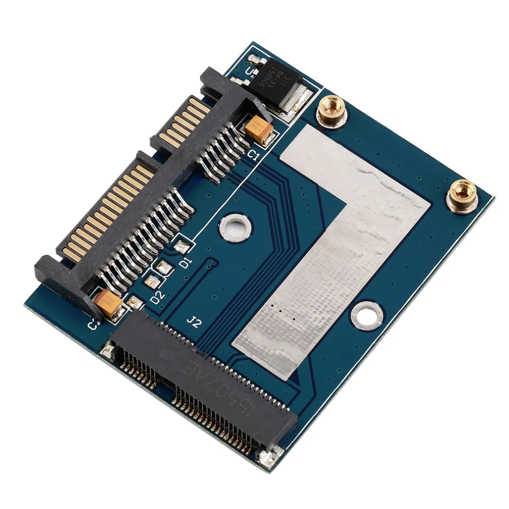 Новинка Лидер продаж плата преобразователя Mini PCI e MSATA на 2 5 &quotSATA модуль синей