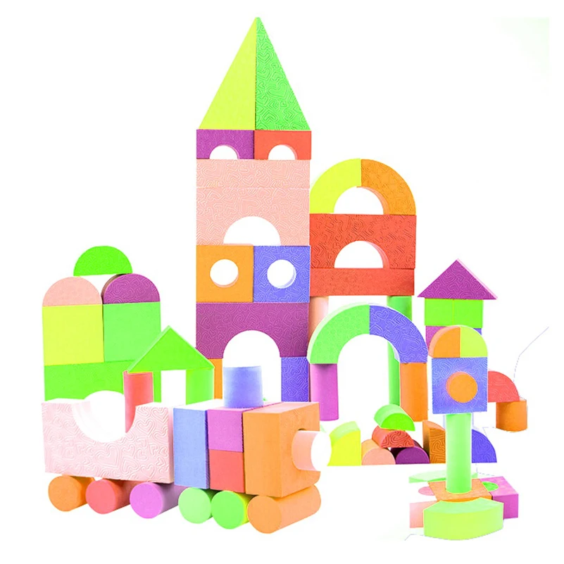 Baby Toys Building Blocks Eva Foam Non Toxic Children Soft Color Bright