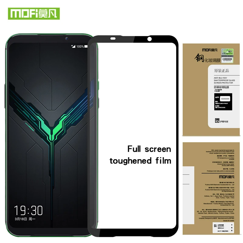 

MIFi Full Screen Protective Tempered Glass For Xiaomi Black Shark 2 9H Protector Film For Xiaomi Black Shark 2 Tempered glass