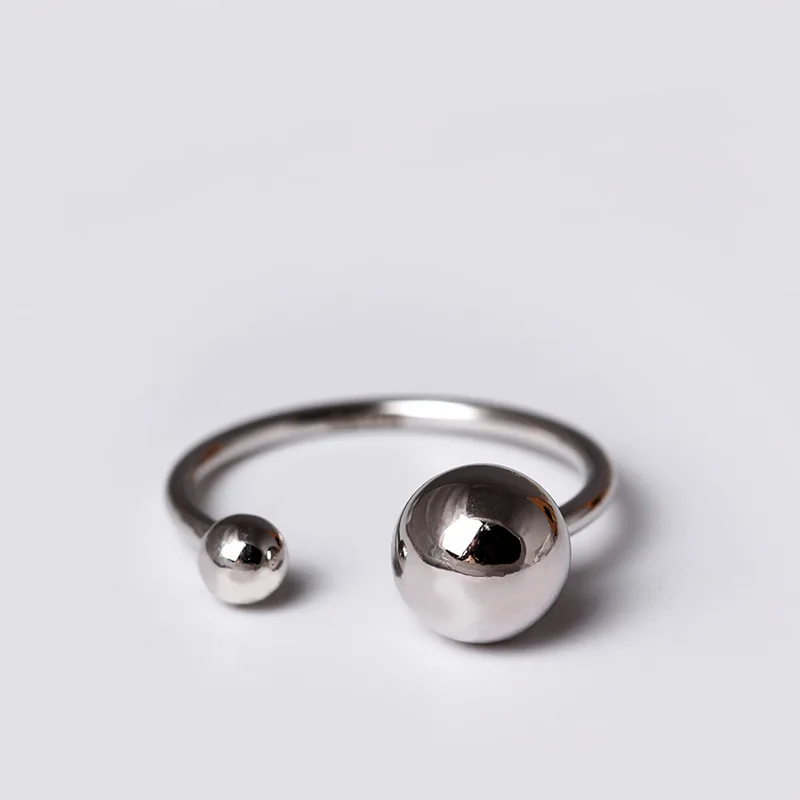 beads Rings 100% Sterling 925 silver Jewelry Vintage Adjustable rings for women gift