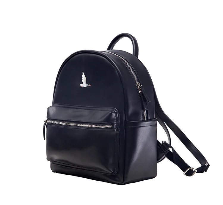 

YIZISTORE Original PU Leather Bird Series Embroidered Backpack Girls bag