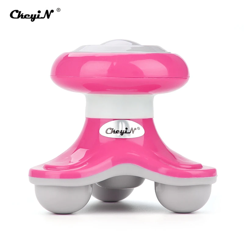 

High Frequency Vibration Body Massager Tripod Mini Handheld Electric Neck Back Massage Roller Battery USB Dual Power Charge 0
