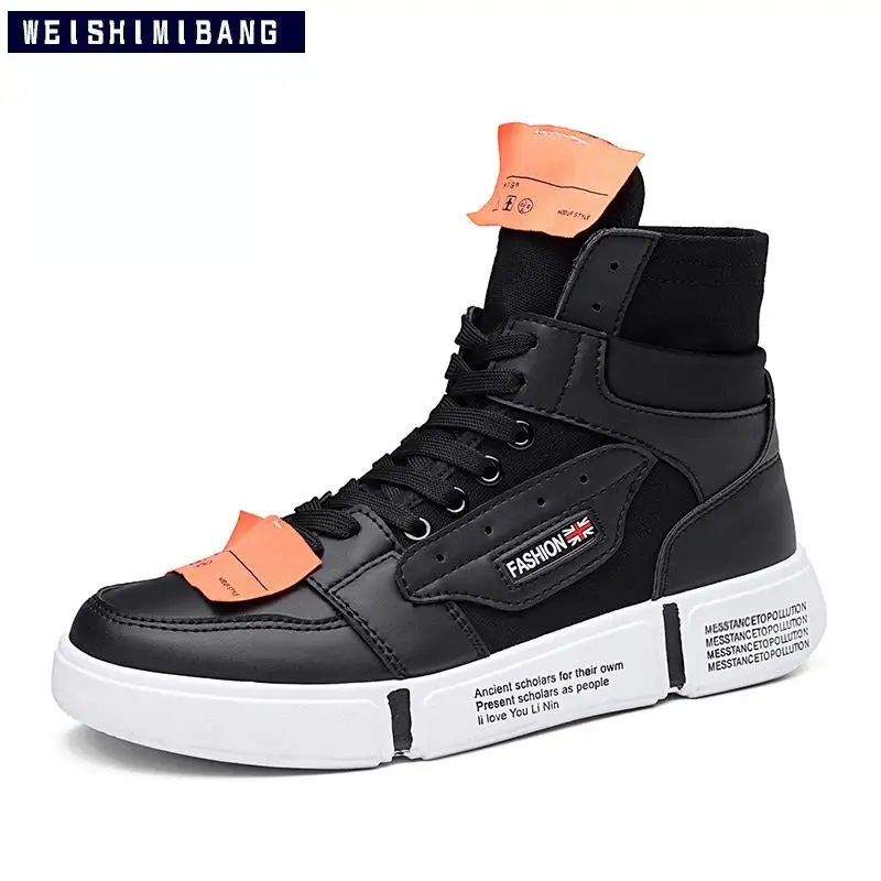 WEISHIMIBANG New Arrival Men High Top Casual Shoes Fashion Forward ...