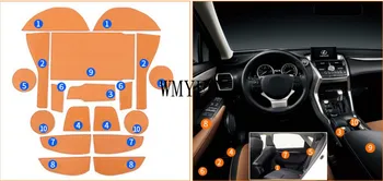 

For Lexus NX NX200T 200 300H series 18pcs PU Leather Non Slip Door slot cup mat storage rubber interior mats