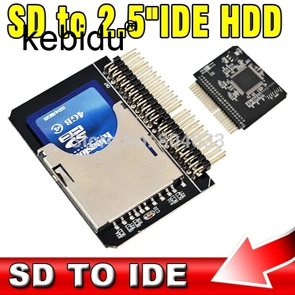 Kebidu Secure Digital SD/SDHC/SDXC/MMC Memory Card to IDE 2.5" 2.5 Inch