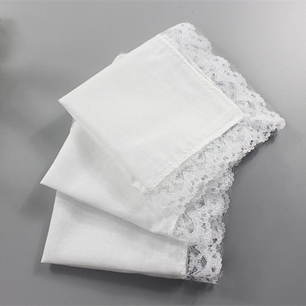 

2Pcs Pure White Hankerchiefs 100% Cotton Handkerchiefs Women Men 23cm*25cm Pocket Square Wedding Plain DIY Print Draw Hankies