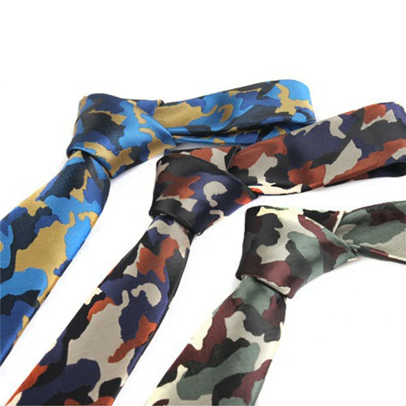 blue camouflage tie