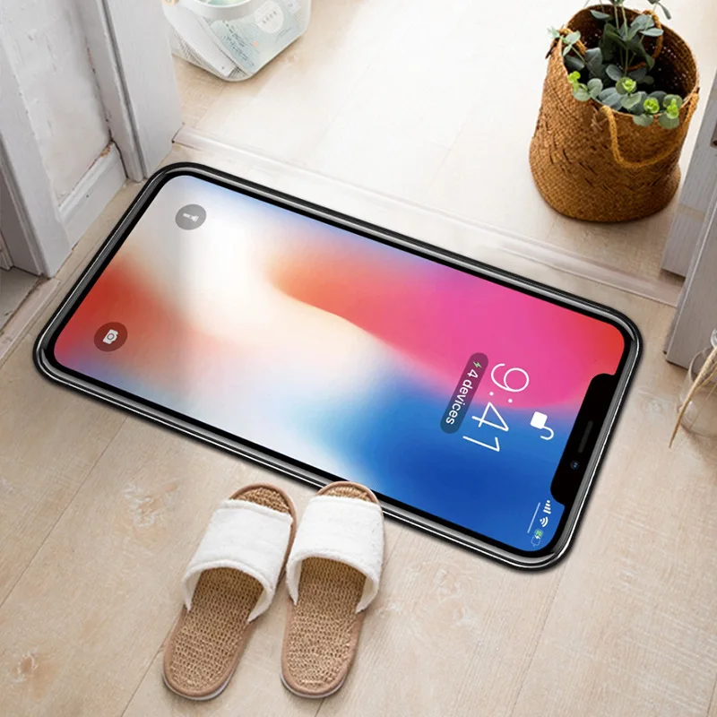 Дома текстильный 3D личность телефон с напольные ковры ковер прихожей коврик прикроватной тумбочке коврик Ванная КОМНАТА КОВРИК ДЛЯ Кухня комнаты