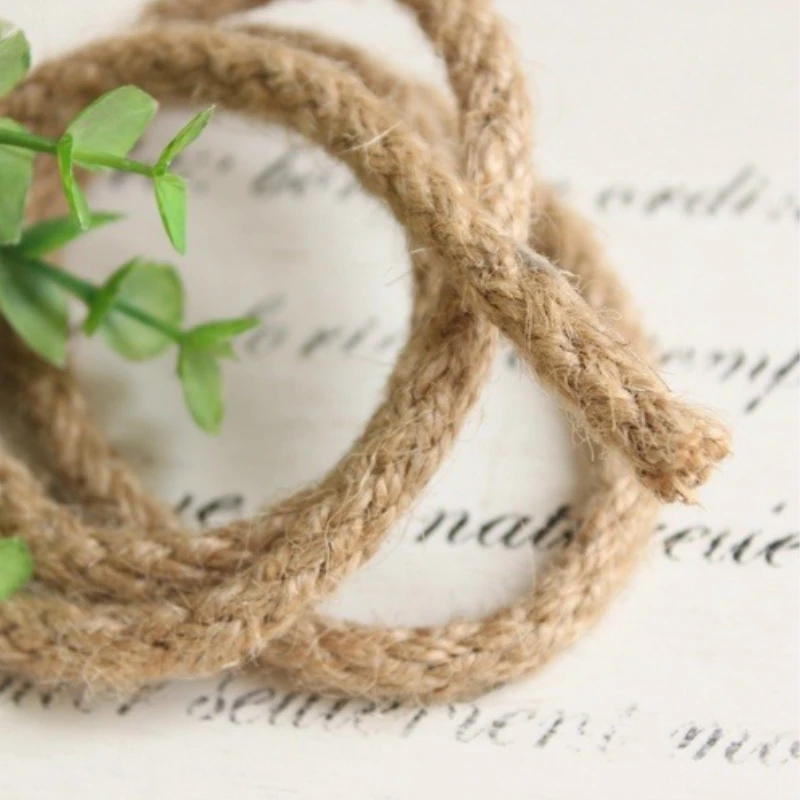 Handmade hemp rope coarse knitted diy rope tied zakka the packaging natural jute linen 8MMX10YARD