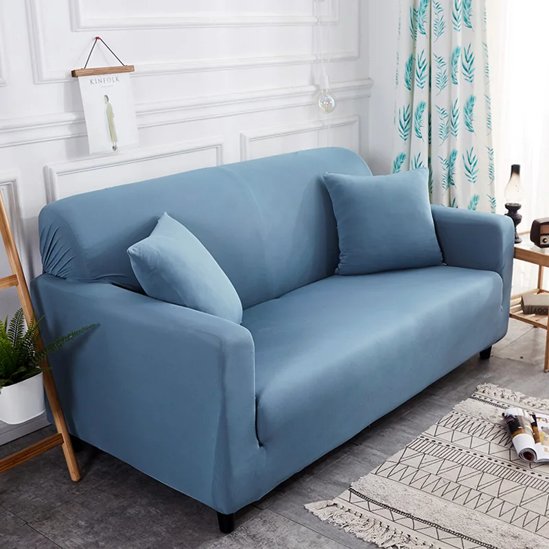 Online Plain Elastische Stretch Sofa Abdeckungen Polyester Spandex Stoff Arm Couch Sofa Schutzhülle Möbel Abdeckung Single Zwei Drei  vier sitzer