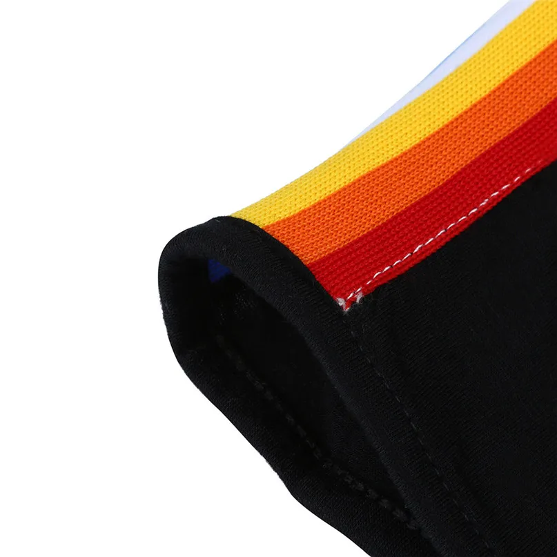 Running Shorts Women Rainbow Print Sport  Elastic Short Pants Beach Shorts Elastic Band Shorts #2p01 (6)