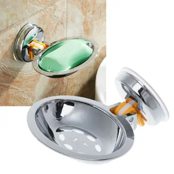

Stainless Steel Vacuum Suction Cup Soap Holder Soap Dish for Bathroom Kitchen