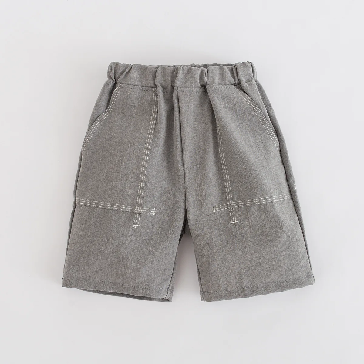Штаны для мальчиков однотонные хлопковые повседневные штаны для девочек г. весенне-летние брюки универсальные детские штаны Одежда для маленьких мальчиков - Цвет: Серый