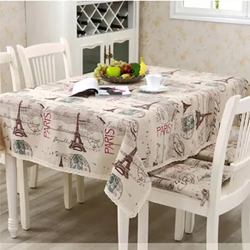 

2018 Tablecloth Tower Linen Cotton Table Cloth Rectangular Lace Edge Europe Table Cover 9 Sizes Hot mantel mesa
