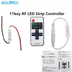 Светодиодные ленты контроллер DC12-24V DC/провода разъем + 11key RF беспроводной контроллер для одного цвета 5050/3528 светодиодные полосы