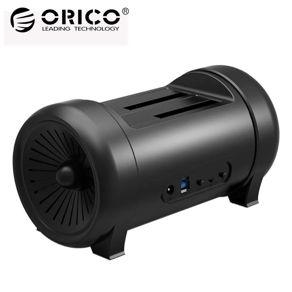 

Orico Dual Bay Hdd Docking Station 3.5 2.5 USB 3.0 to Sata Clone Adapter Hdd Box Cases For SSD External Hard Driver 20 TB