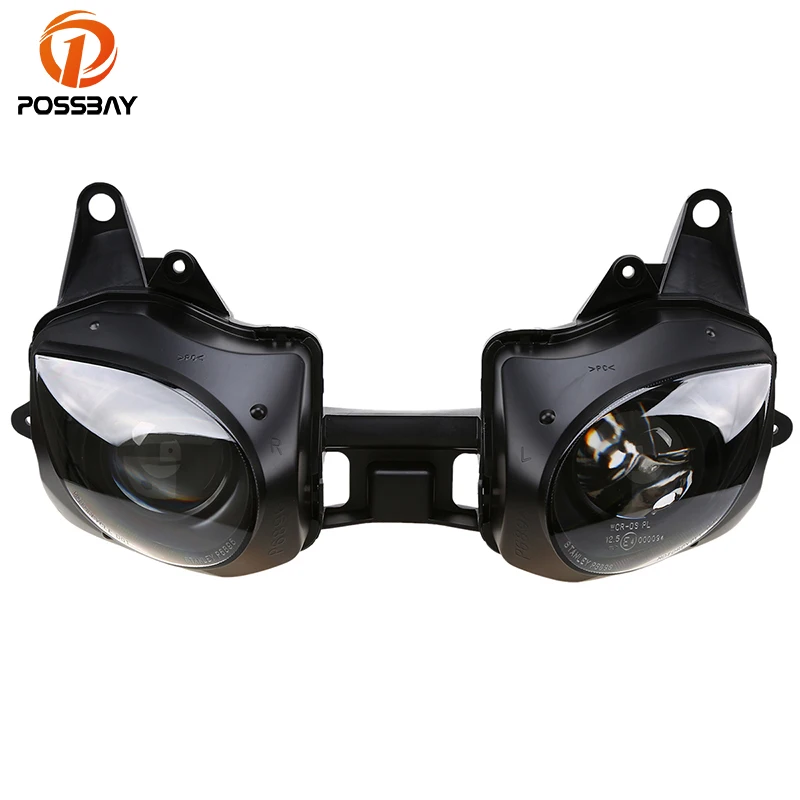 POSSBAY Front Lighting Motorcycle Headlight Lens Replacement For Kawasaki Ninja ZX 6R 636 2007