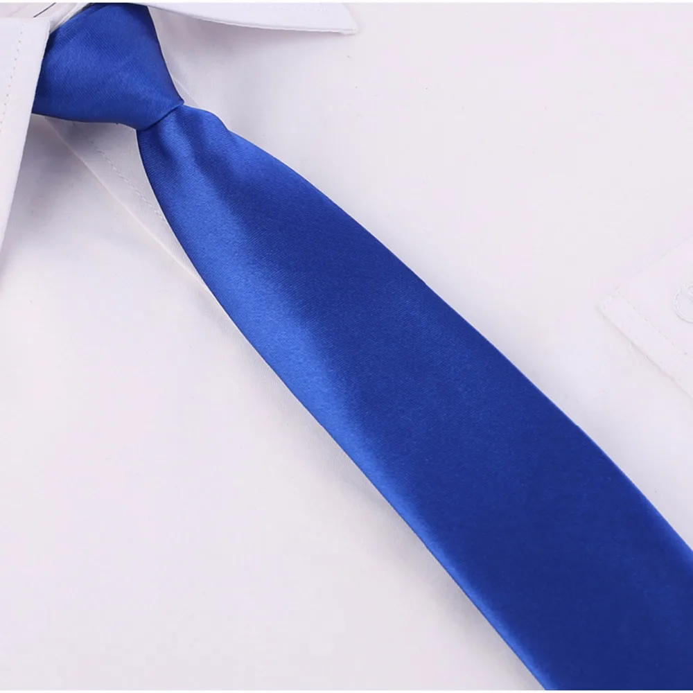 Hot Sale Men Ties Fashion Style Slim Gentlman Neck Skinny Tie Simplicity Design Wedding Party Formal Solid Silk Gravata