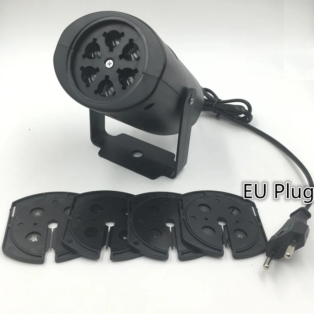 christmas lighting decoration LED Snowflake Projector 3W 4 Pattern Lens Halloween Lighting DJ KTV Bar Rotating Stage Light Bulb