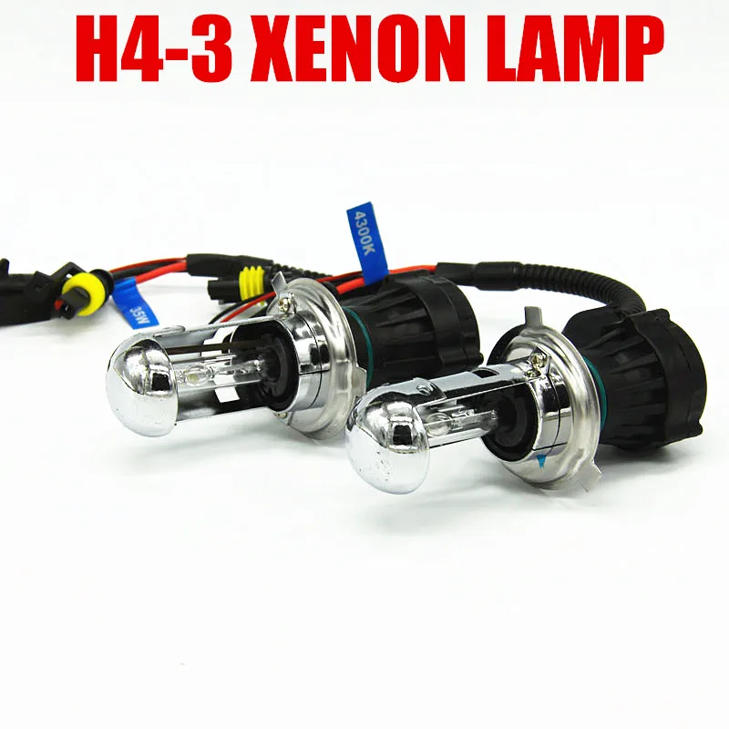 free shipping 12V XENON H4 high low beam hid H4 3 car 55w 6000k 8000k headlight