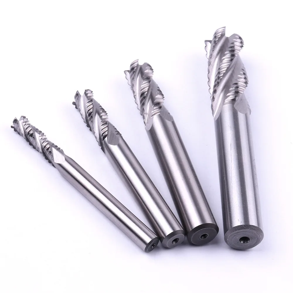 4pcs/Set M2AL Roughing End Mills 6mm 8mm 10mm 12mm Shank diameter High