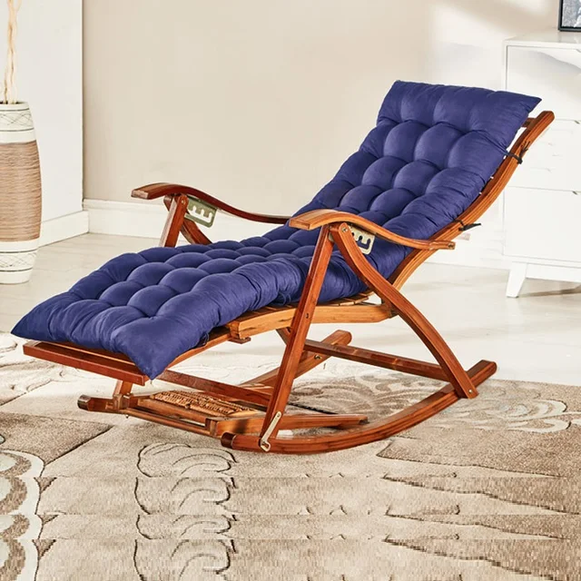 Rocking Chair Adult Folding Lunch Break Easy Chair Living Room Napping