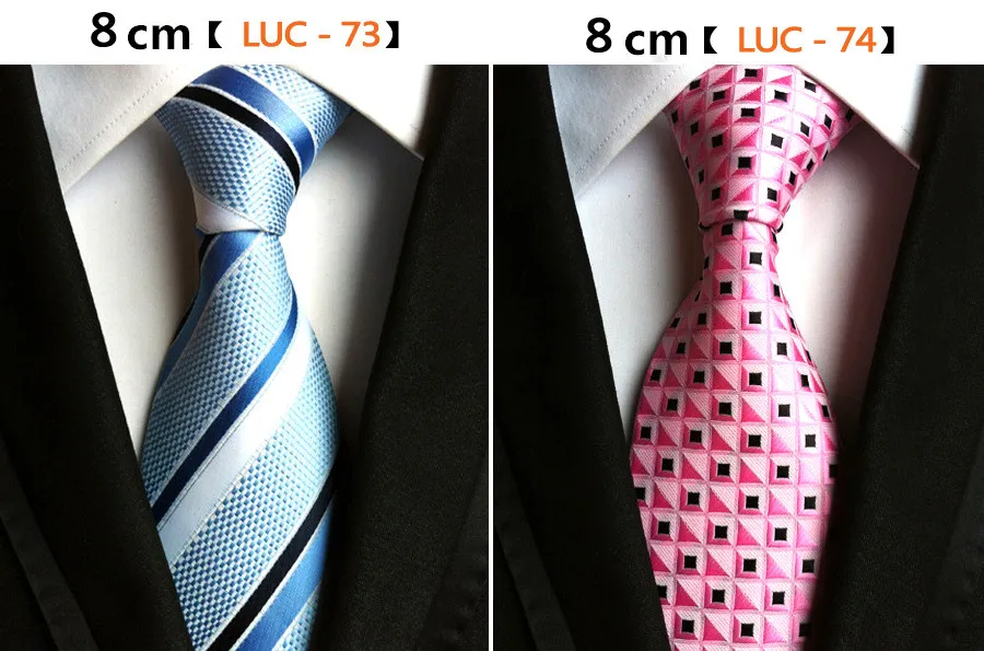 8 см Модный классический мужской галстук в полоску фиолетовый белый синий черный розовый Лавандовый жаккардовый тканый галстук из шелка галстук в горошек