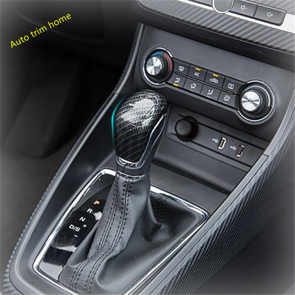 

Lapetus Matte / Carbon Fiber Style Interior Refit Kit Fit For MG ZS 2018 2019 ABS Gear Shift Head Knob Handle Grip Cover Trim