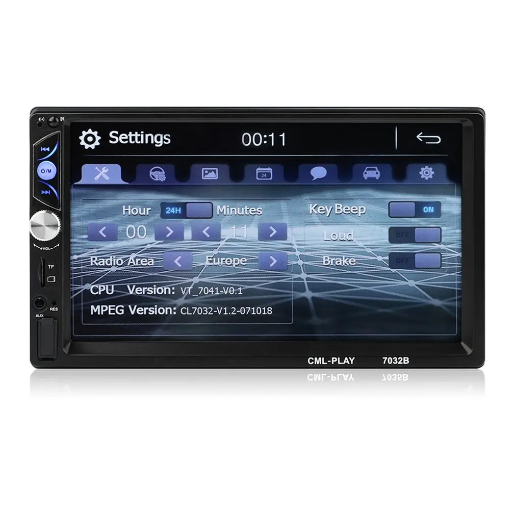 

7 Inch Display 2 Din Car DVD MP5 Player FM Radio Multi-Media Player Touch Screen Bluetooth Car Monitor Subwoofer
