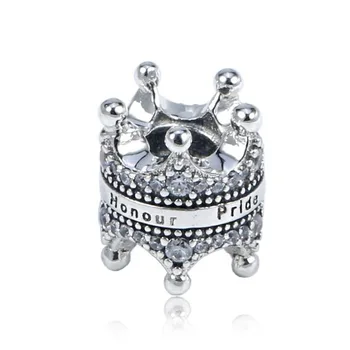

Winner Crown Honour Pride Creative Graceful Jewelry 925 Sterling Silver Charm Fitting European Famous Bracelet