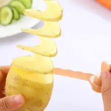 Patates Spiral kesici plastik salatalık havuç sebze ve meyve Spiral dilimleyici kesme modelleri mutfak eşyası Gadget