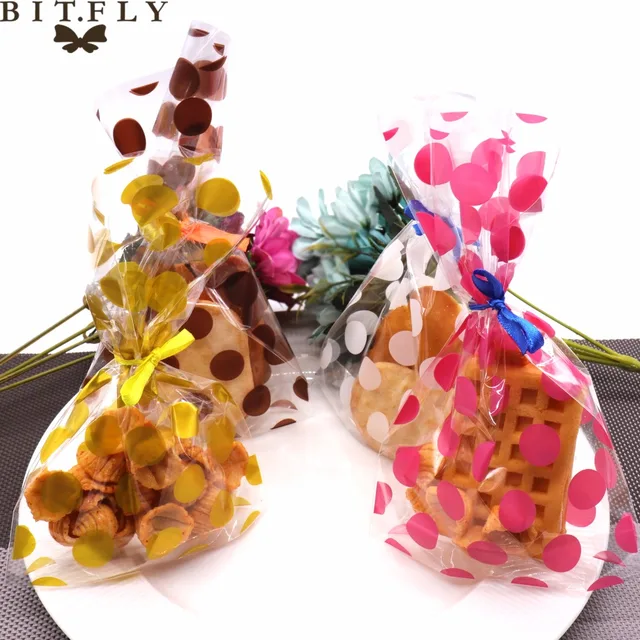 100pcs dot print metallic