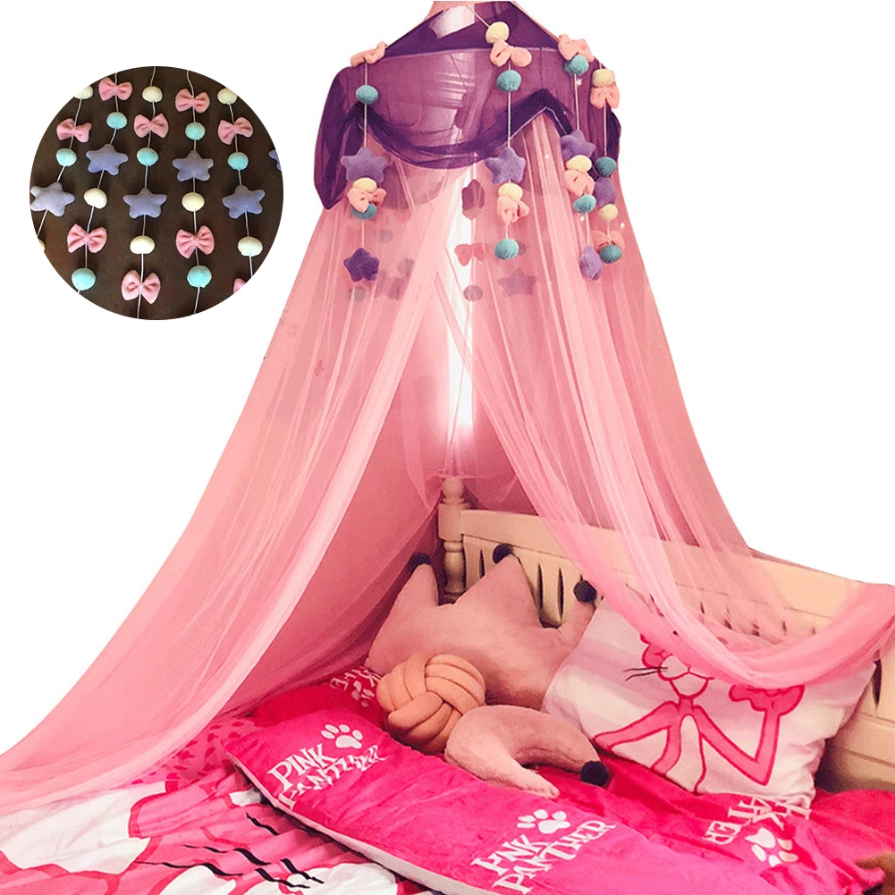 Детская кровать навес вокруг купола москитная сетка кроватки сетки висит палатка для детей украшение детской комнаты Подставки для