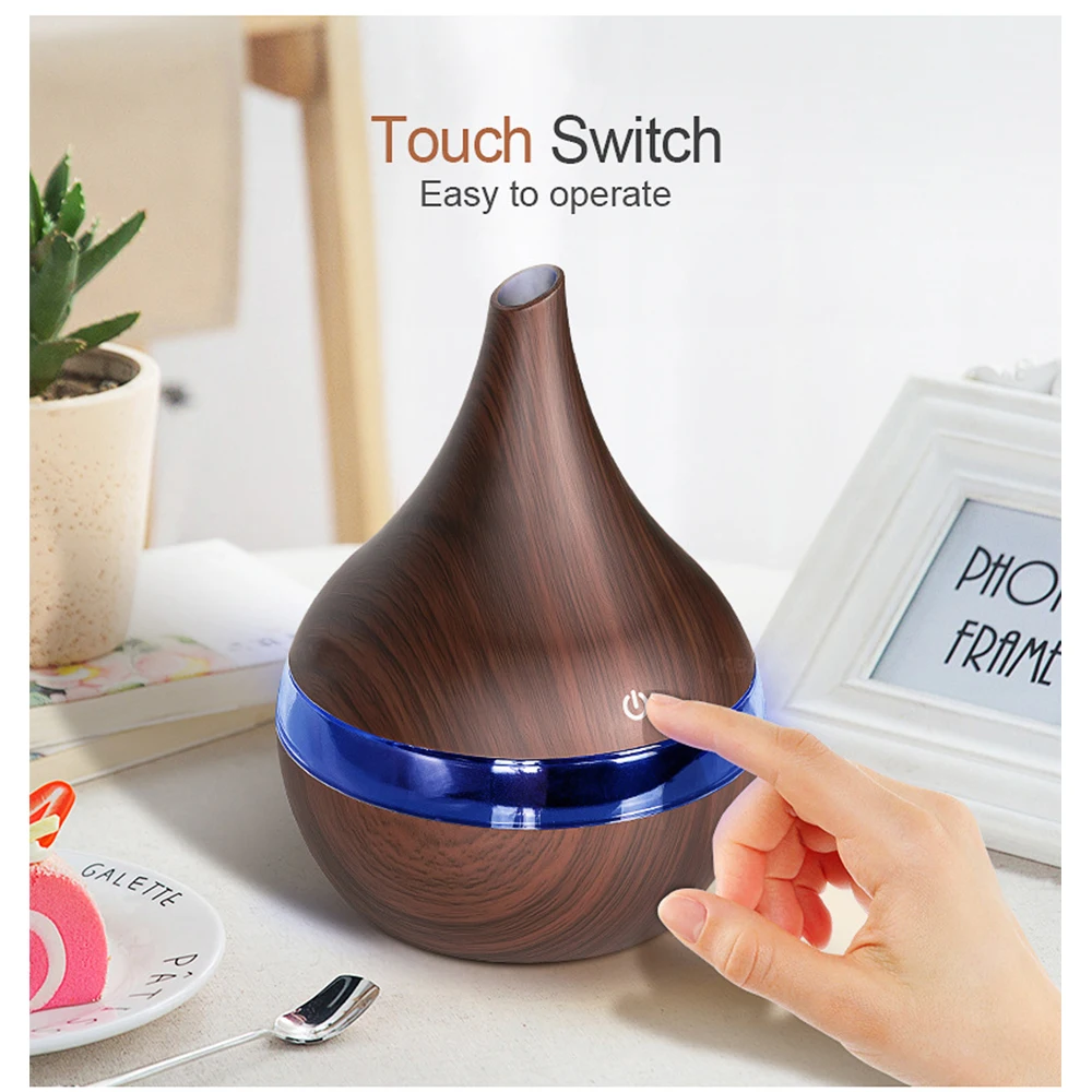 

300ml USB Electric Ultrasonic Air Humidifier Aroma Air Diffuser Essential Oil Aromatherapy Cool Mist Maker 7 Color LED Lights